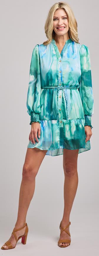 Willa Story Bailey Dress-Multi Blue