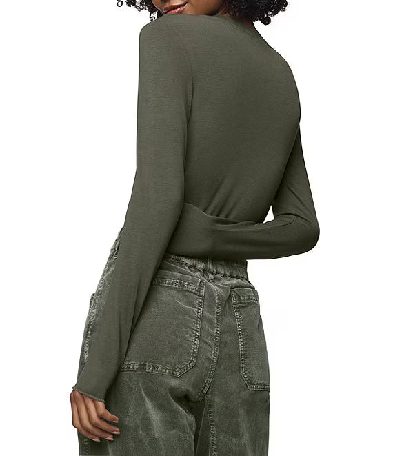 Splendid Bamboo L/S Tee Green Spruce