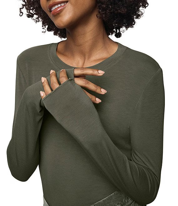 Splendid Bamboo L/S Tee Green Spruce