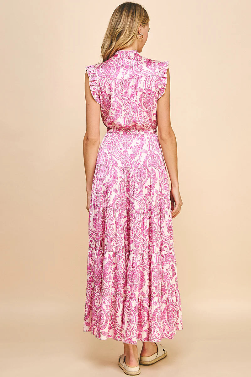 Pinch Paisley Maxi Dress - Pink