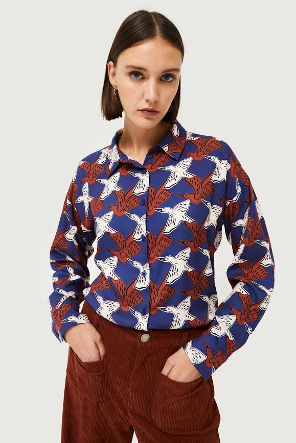 Compania Fantastica Heron Print Shirt