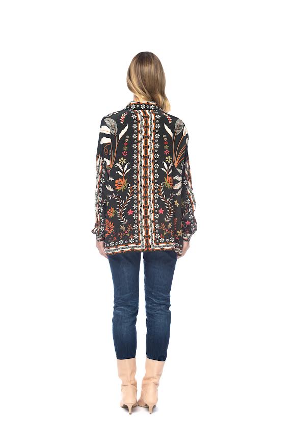 Tolani Kennedy L/S Top - Palm Tree