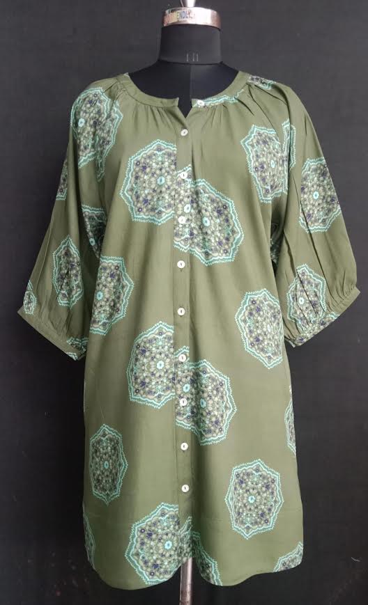 La Plage Luna Midi Dress Rangoon Pesto