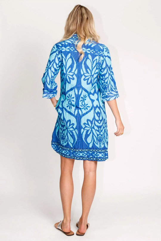 Lula Life Sorrento Shirt Dress-Ocean