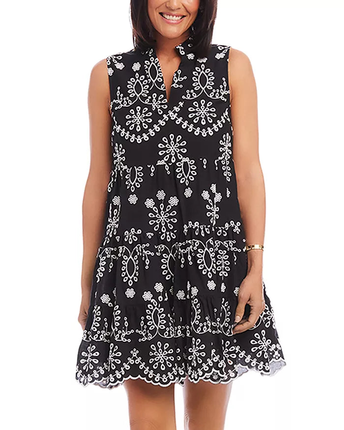 Karen Kane Sleeveless Eyelet Dress