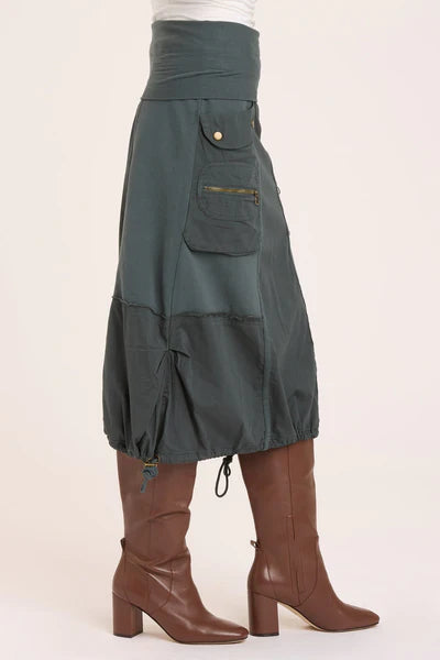 XCVI Macroni Cargo Skirt-Hawthorn Leaf