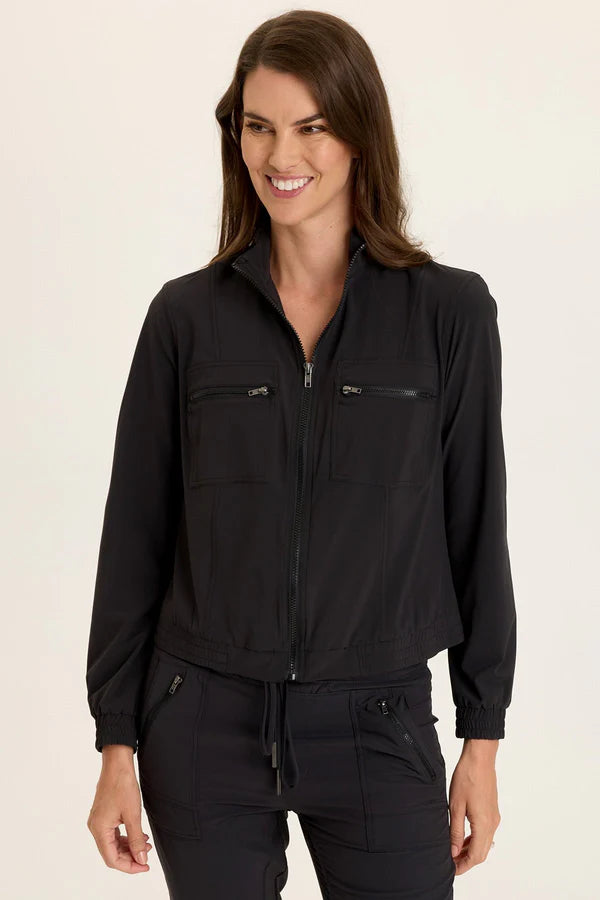 XCVI Wearables Quinn Active Ruched Bomber