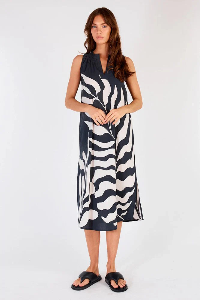 Itami Sakanto Sleeveless Hoja Dress - Black