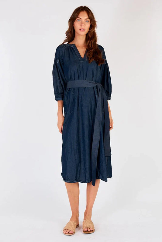 Itami Sakanto Kaftan  Dress - Denim
