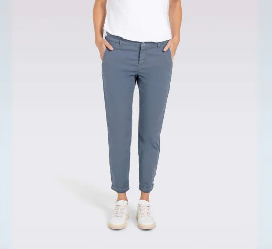 Mac Jeans Brigitte Chino Turn Up Pant Grisaille Blue