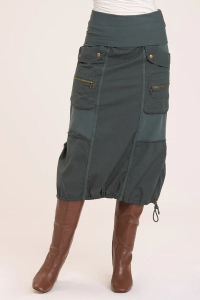 XCVI Macroni Cargo Skirt-Hawthorn Leaf