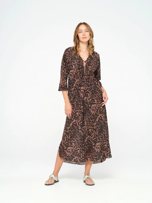 One Season Long Poppy Dress - Bodrum Terracotta
