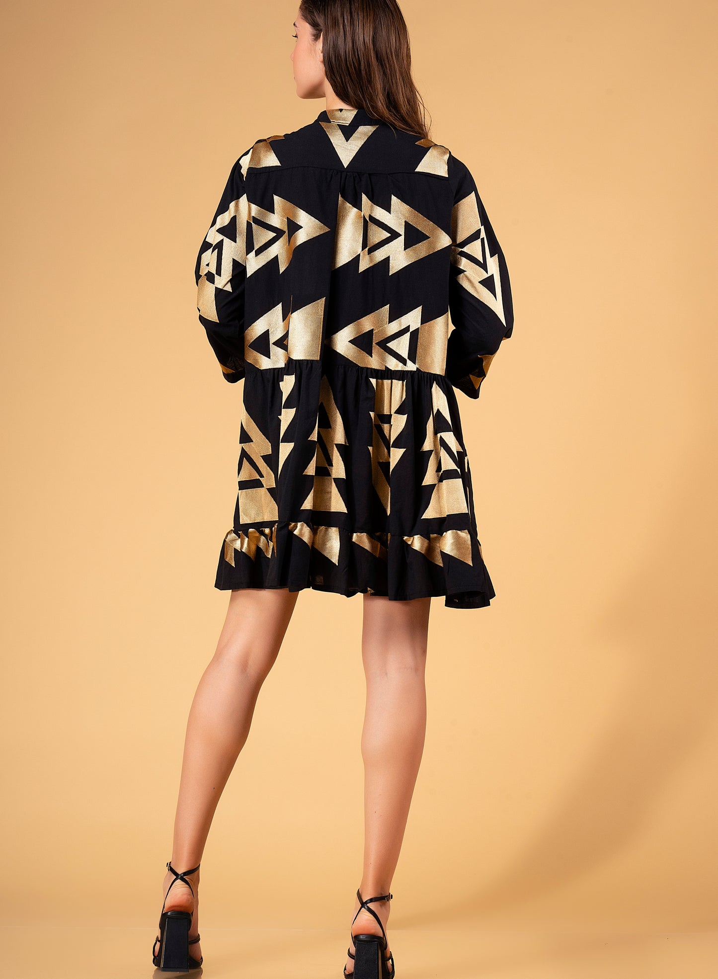 Aether Concept Short Dress Black / Gold