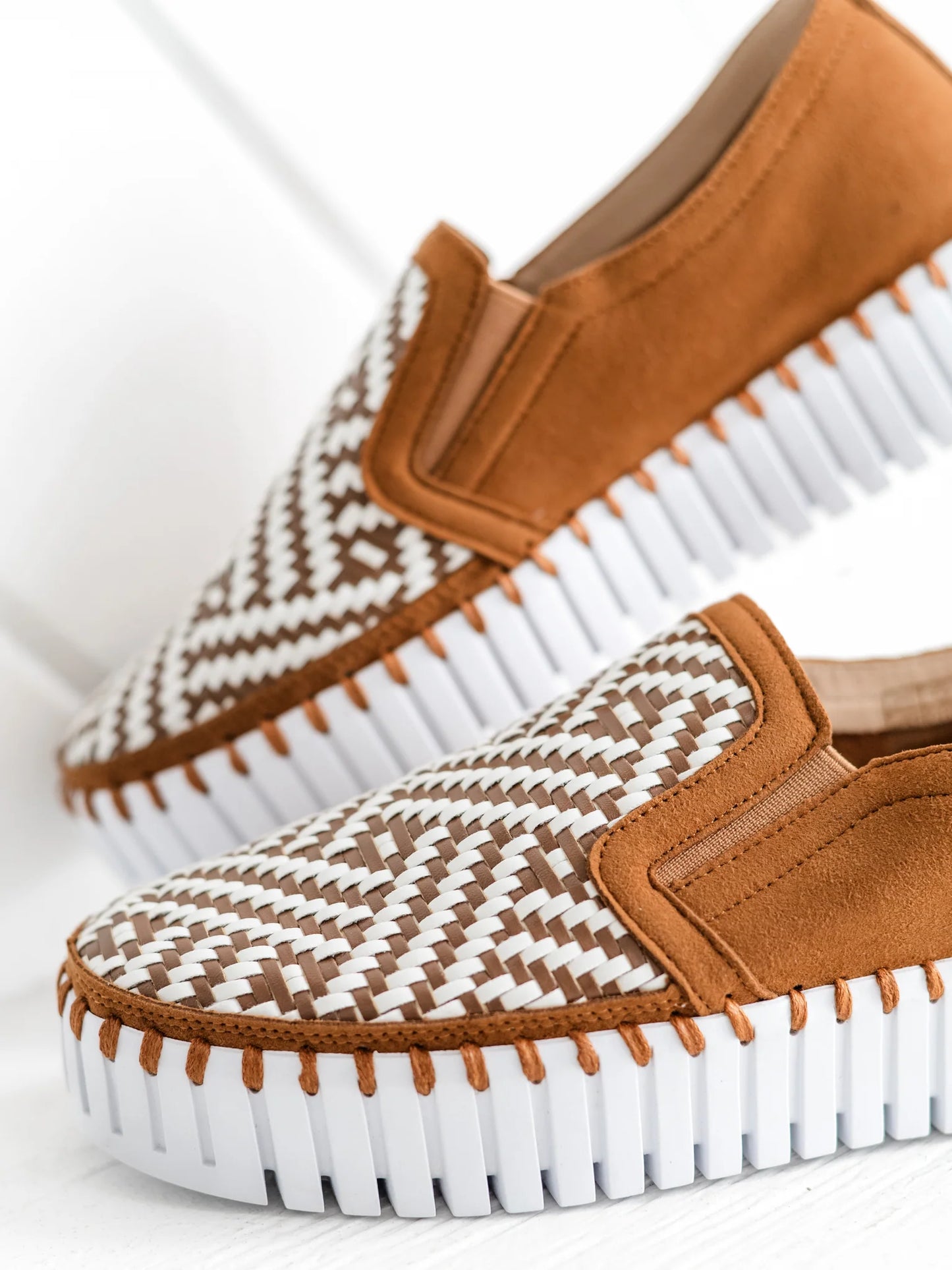 Isle Jacobsen Woven Platform Shoe Cashew