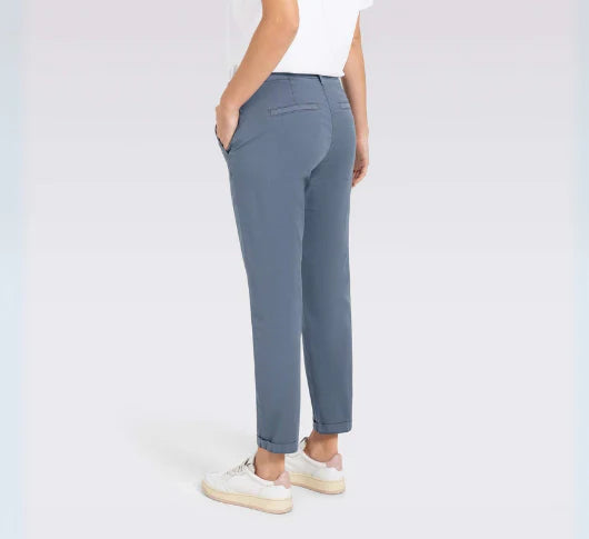 Mac Jeans Brigitte Chino Turn Up Pant Grisaille Blue