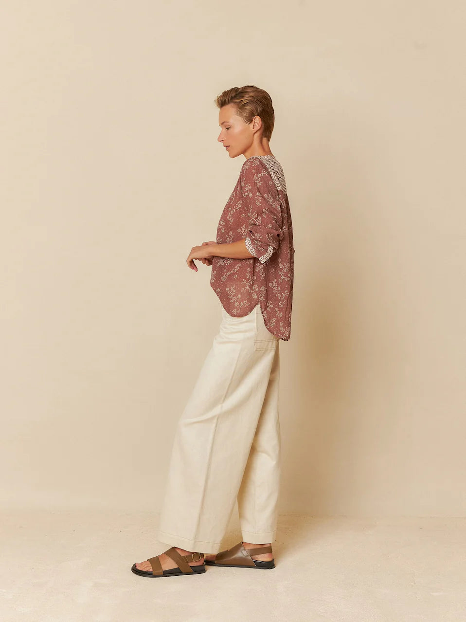 Indi & Cold The Vera Patch Shirt Chocolate