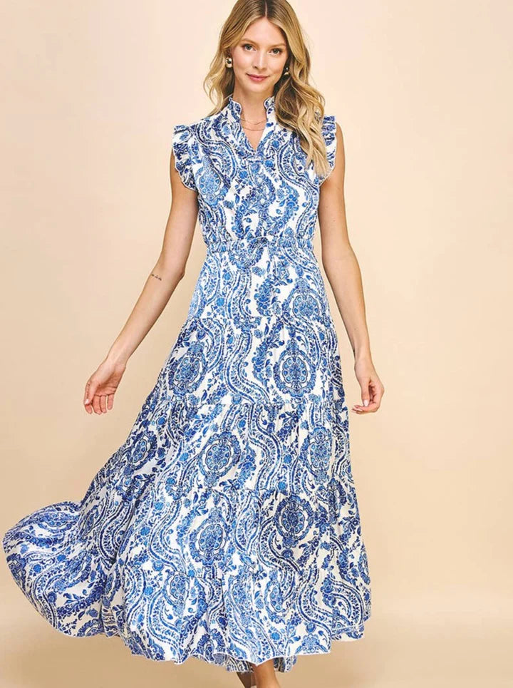 Pinch Paisley Maxi Dress - Blue
