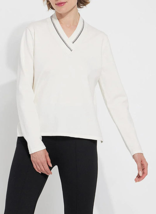 Lysse Noelle Embellished Sweater-Snow White