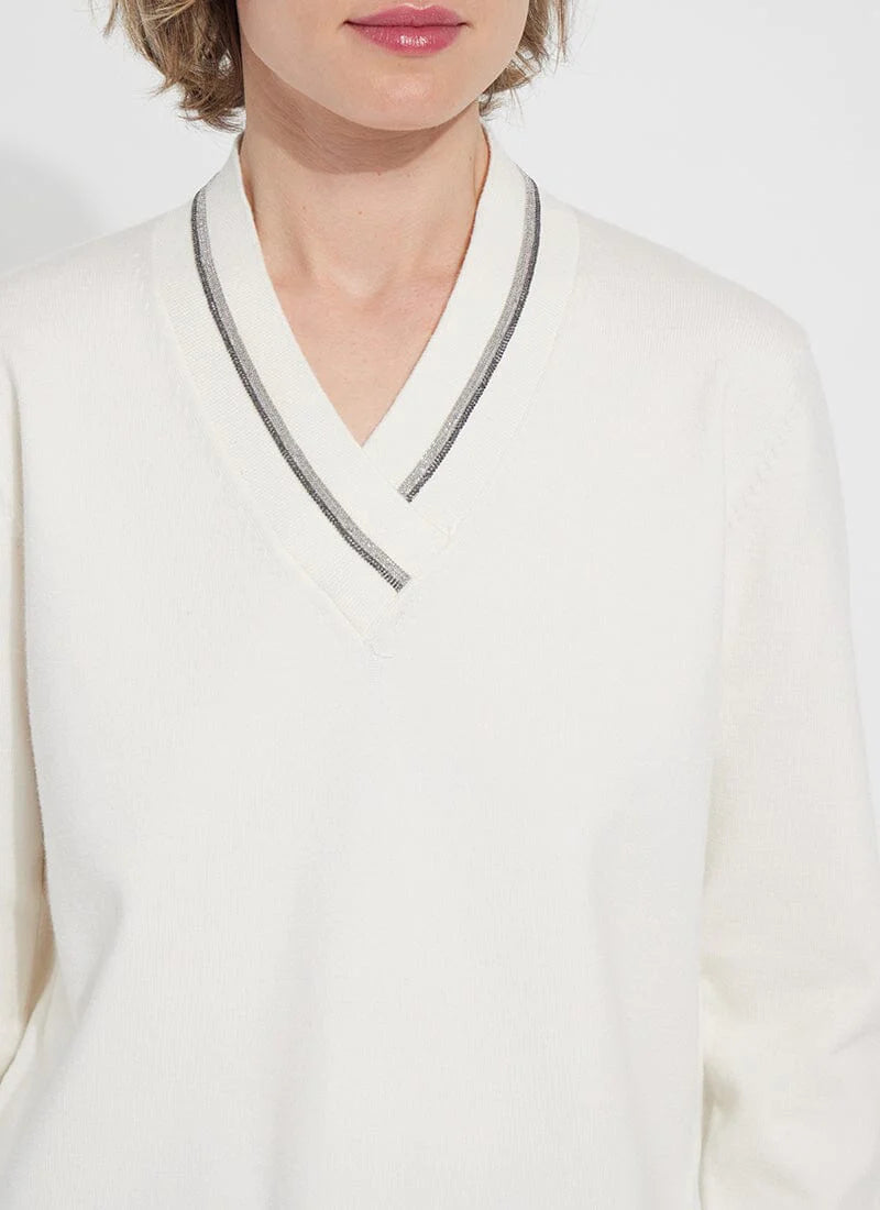 Lysse Noelle Embellished Sweater-Snow White