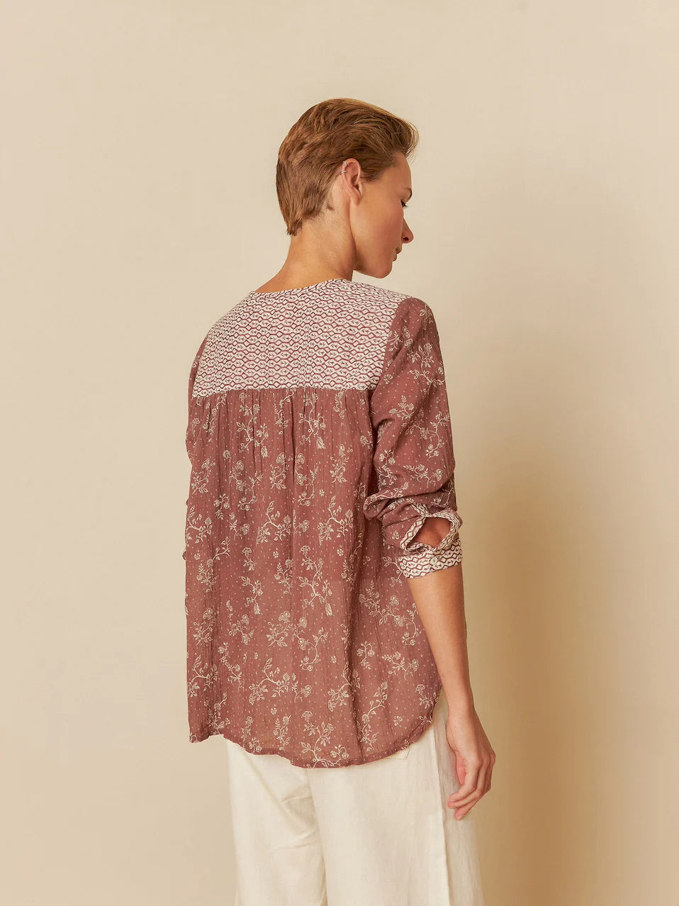 Indi & Cold The Vera Patch Shirt Chocolate