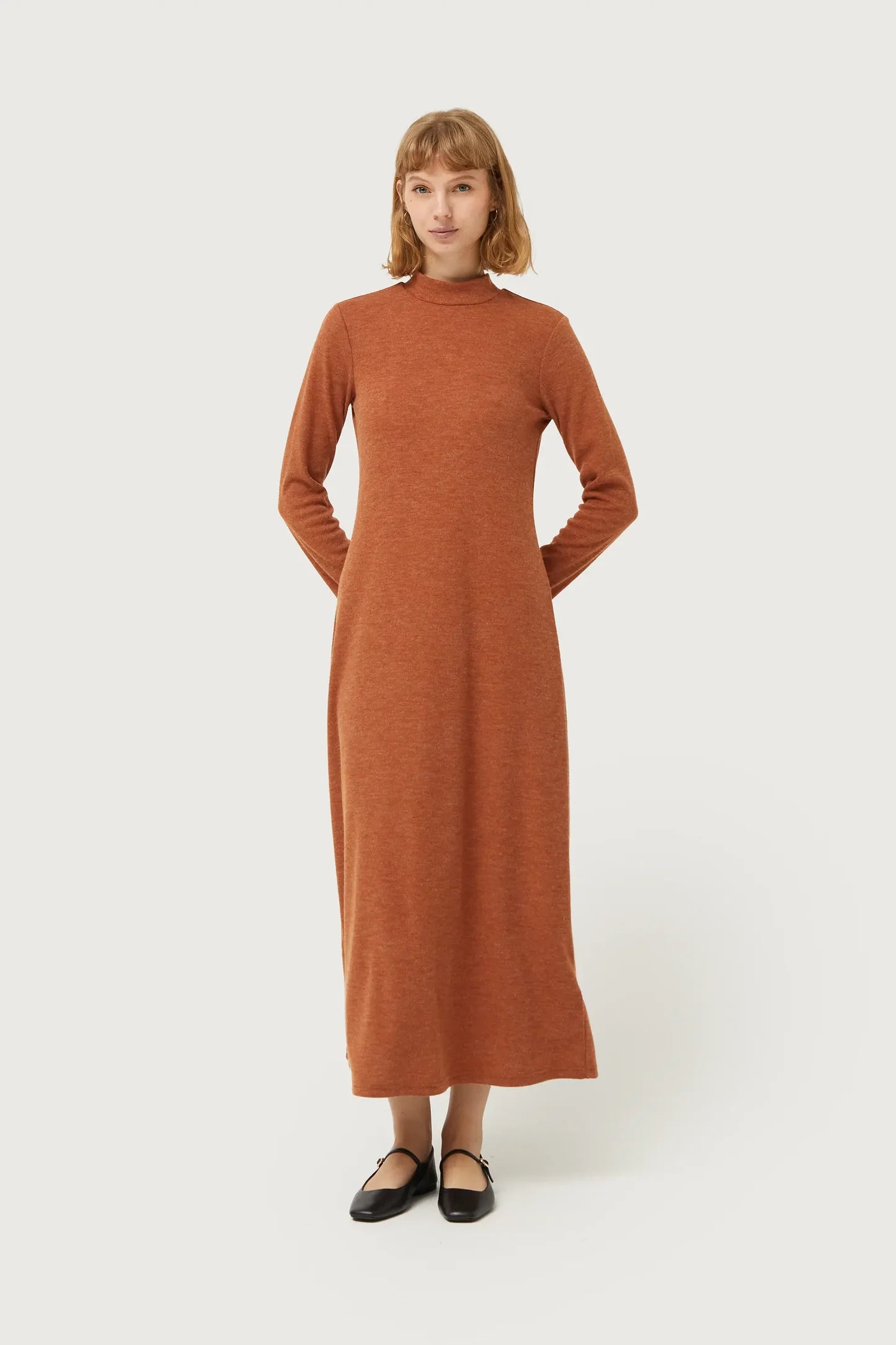 Compania Fantastica Knit Sweater Maxi Dress -Rust Zest Compania Fantastica Knit Sweater Maxi Dress -Rust Zest