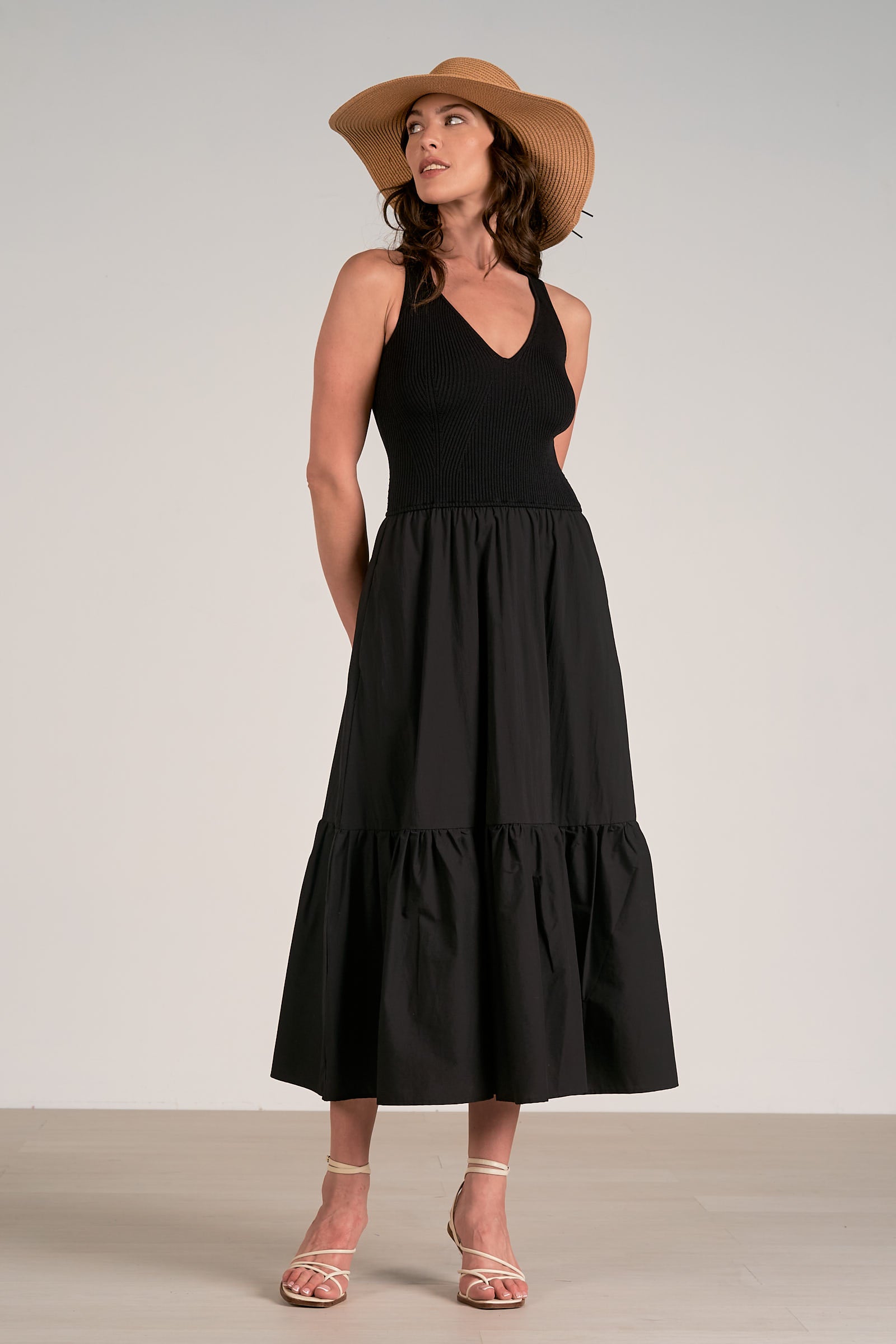 Elan Bobby Tank Dress-Black Zest Elan Bobby Tank Dress-Black Zest