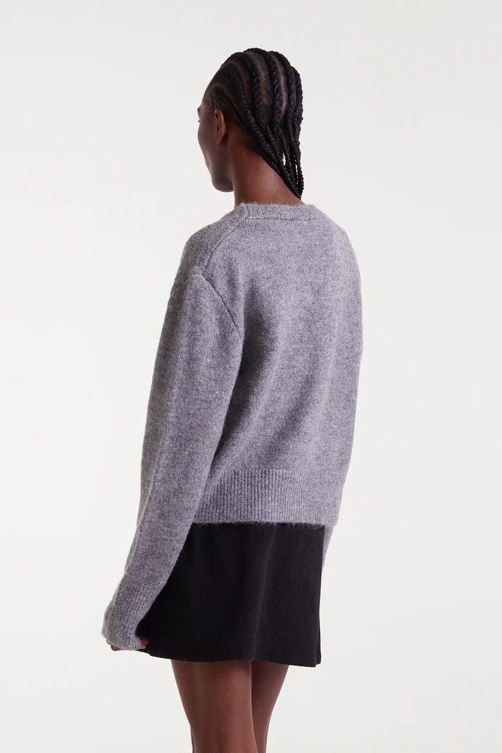 Compania Fantastica Colored Button Cardigan Sweater - Gray