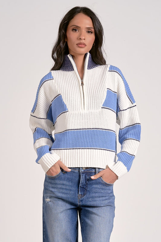 Elan 1/4 Zip Sweater Light Blue