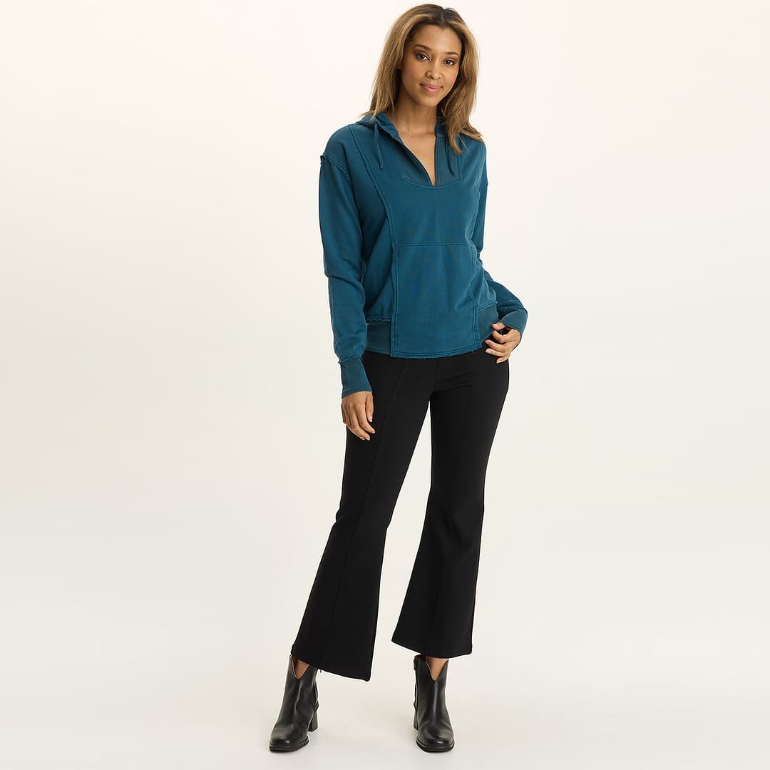 XCVI Wearables Yanis Ponte Pull-On Flare Pant - Black