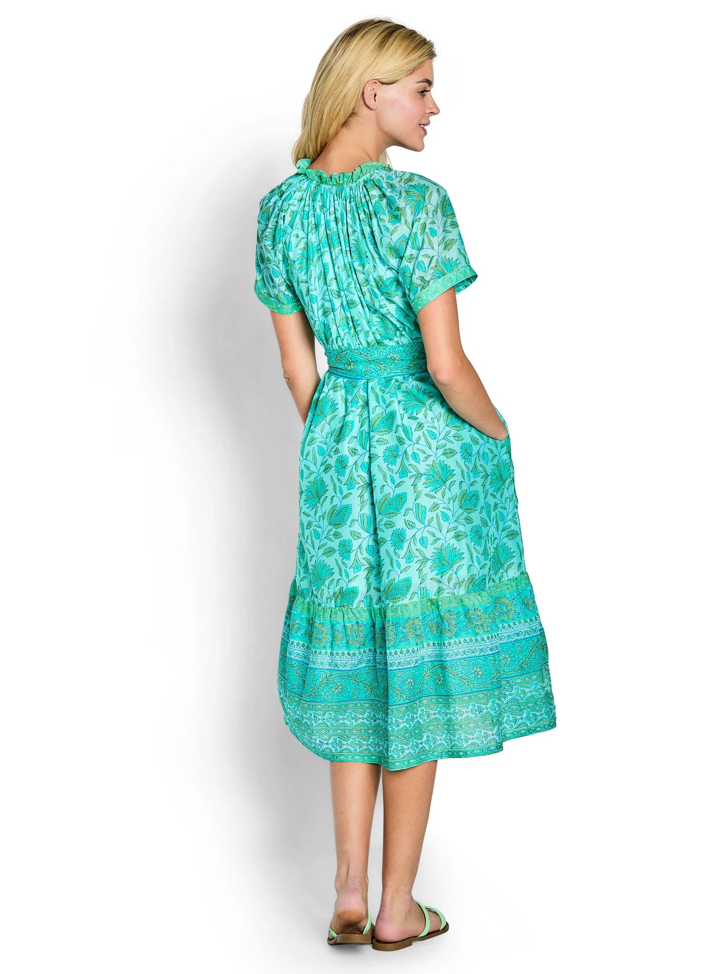 Bella Tu Camilla Shirt Dress-Green