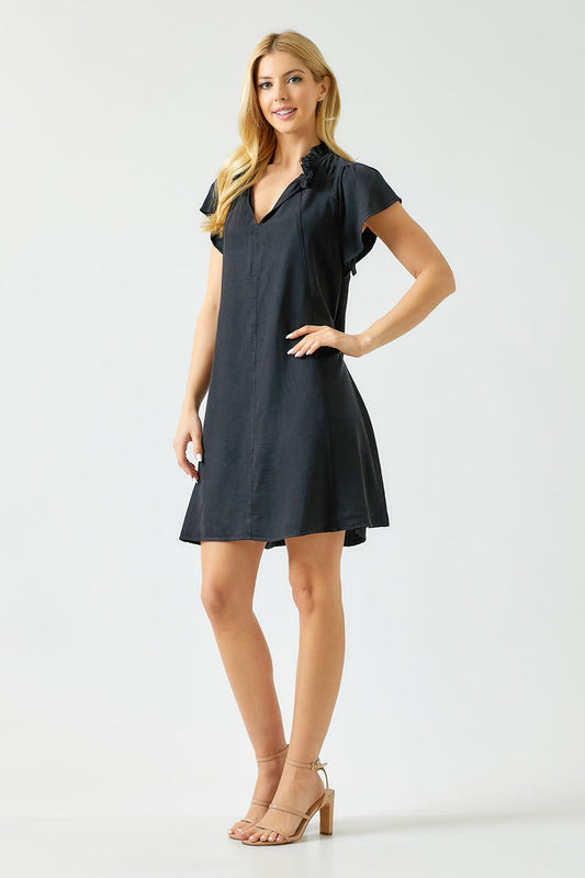 Maven West S/S Ruffle Short Dress