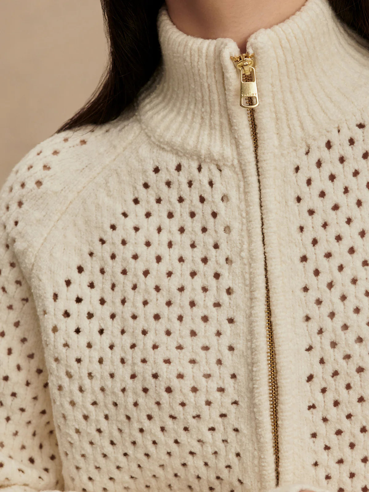Varley Mandy Boucle Knit Jacket - Coconut Milk