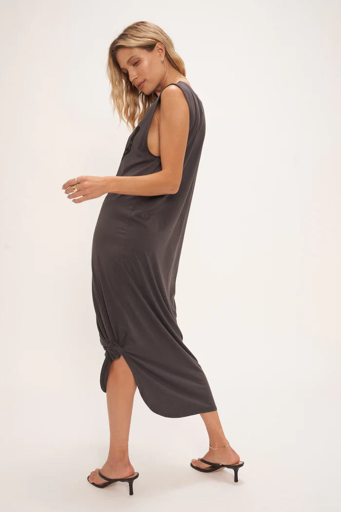 Project Social Double Horseshoe Tank Dress-Charcoal