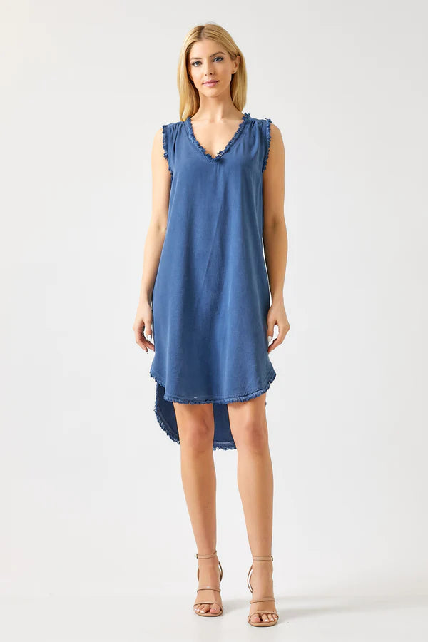 Maven West Fray Vneck Tank Dress