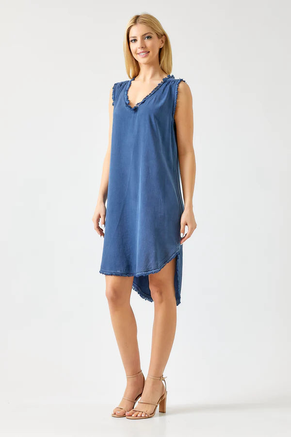 Maven West Fray Vneck Tank Dress