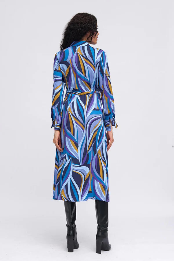 Tinta & Bariloche Zeline L/S Maxi Dress-Azul Medio