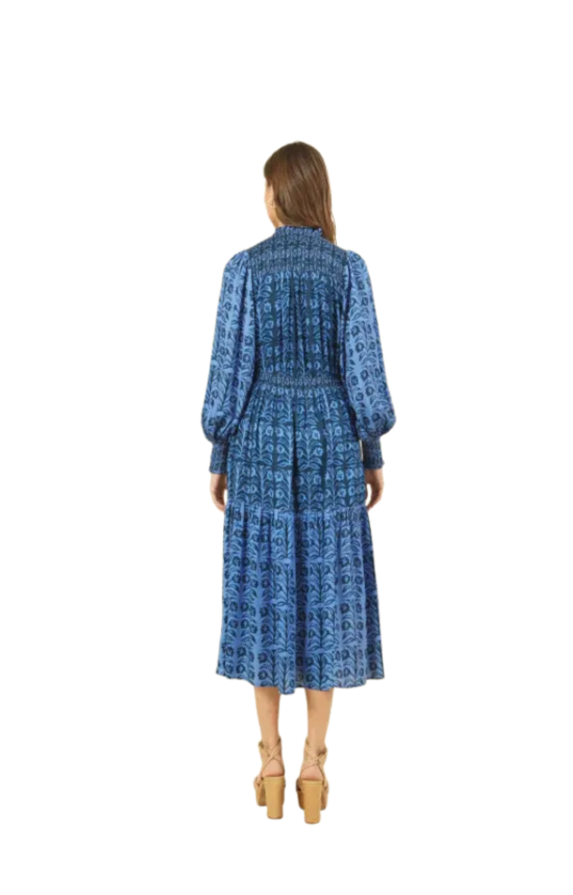 Omika Anouk Midi Dress - Leya Indigo