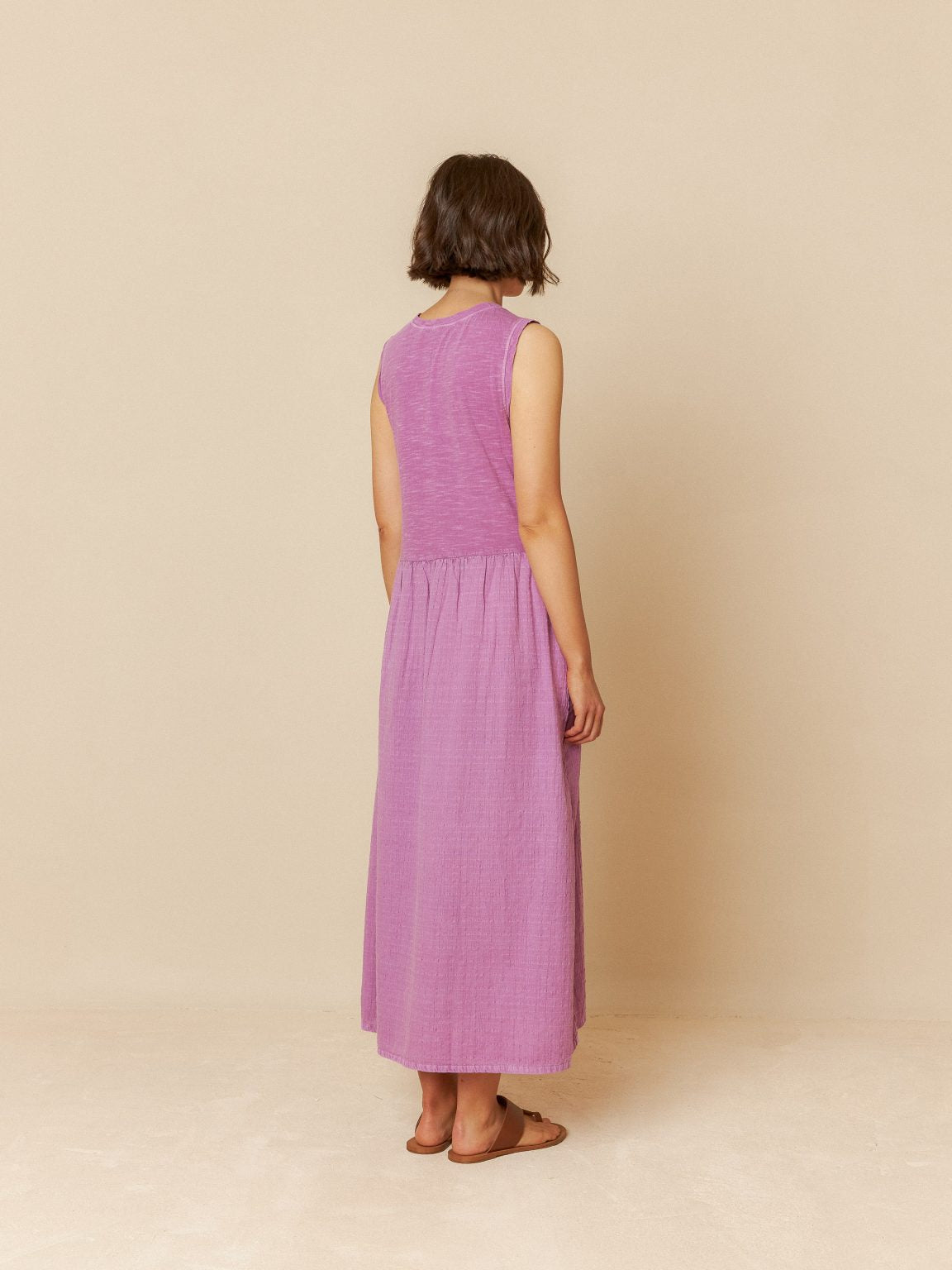Indi & Cold Cotton Jersey Dress Violet