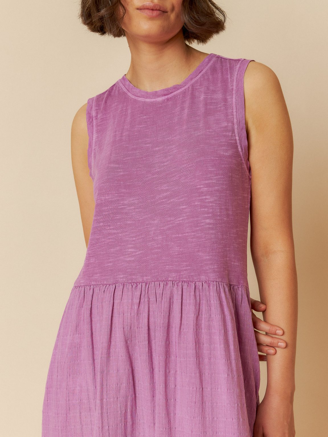 Indi & Cold Cotton Jersey Dress Violet Zest Indi & Cold Cotton Jersey Dress Violet Zest