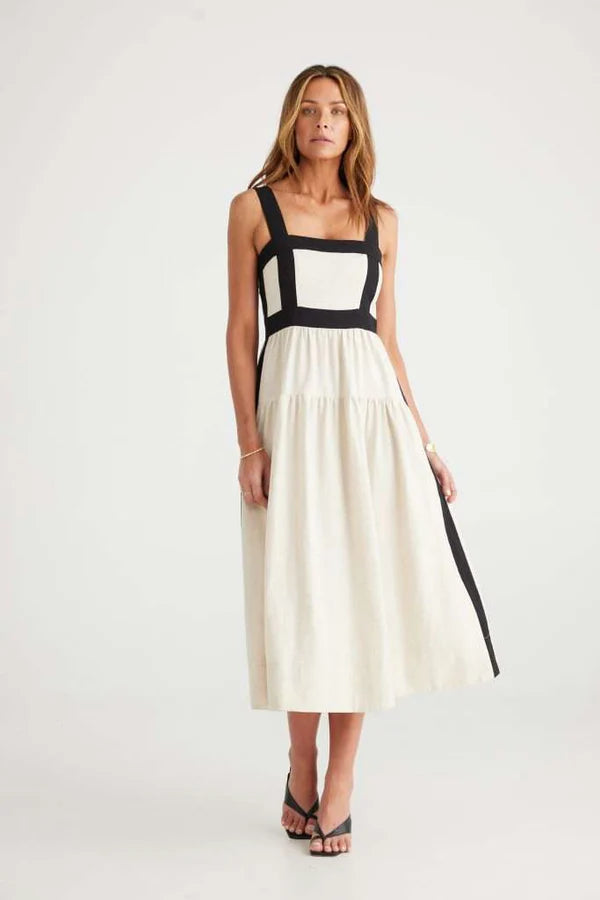 Brave+True Jolie Midi Dress Natural / Black