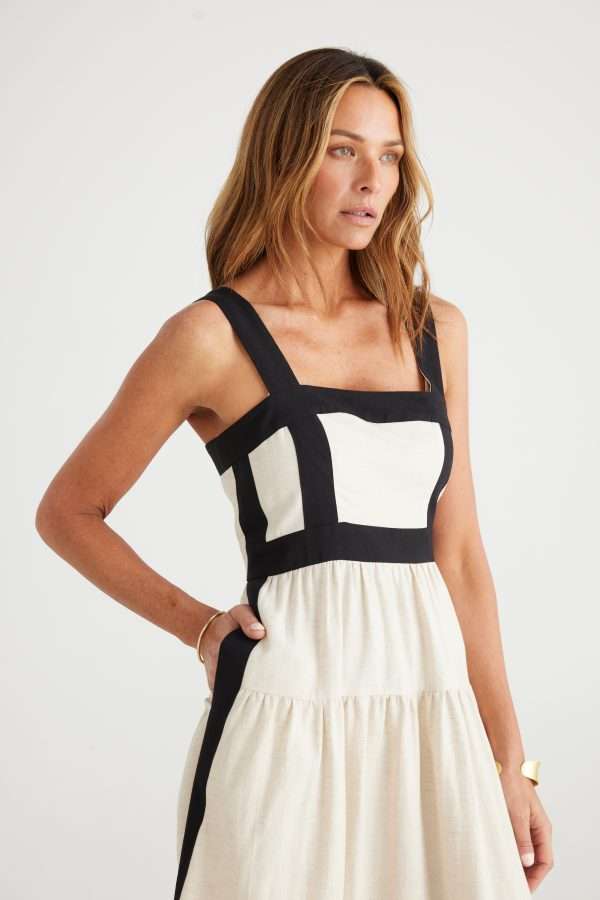 Brave+True Jolie Midi Dress Natural / Black