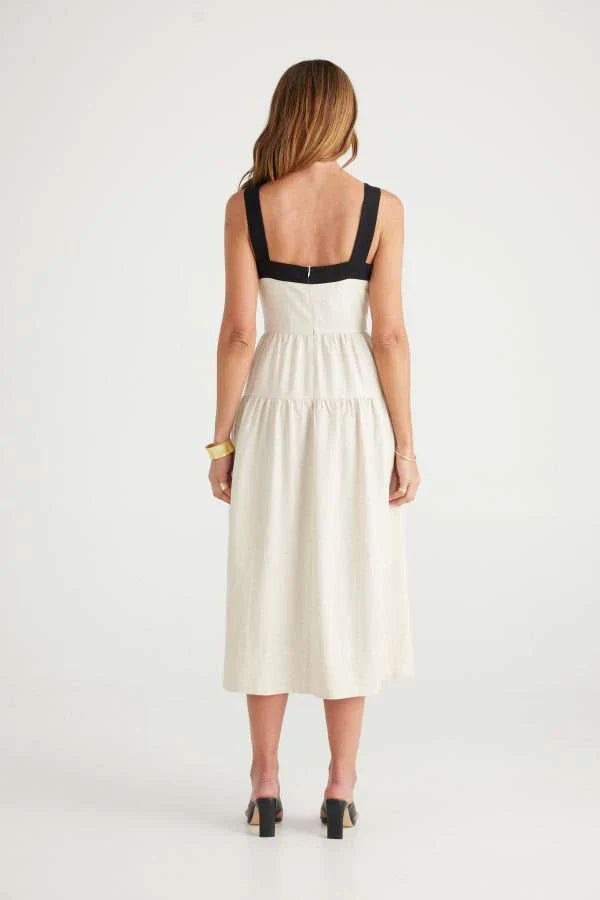 Brave+True Jolie Midi Dress Natural / Black