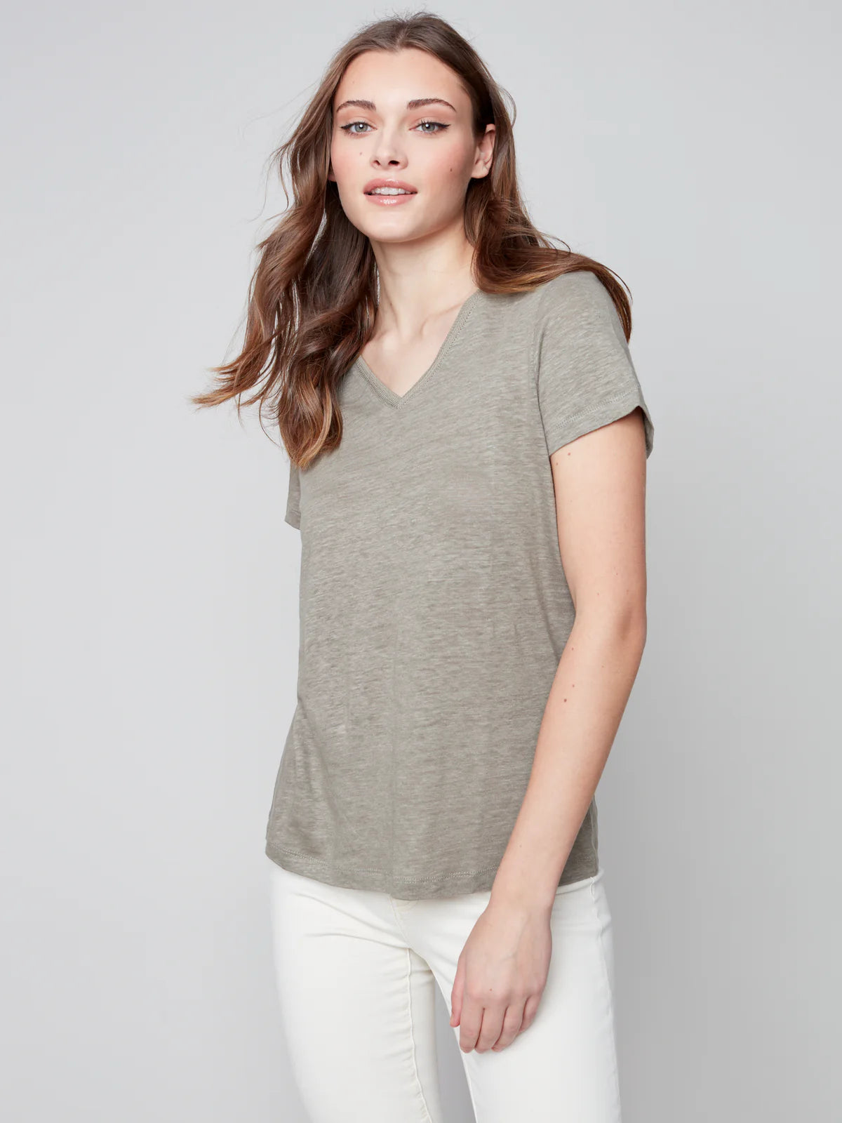 Charlie B Linen Jersey Tee