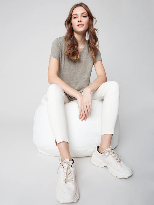 Charlie B Linen Jersey Tee