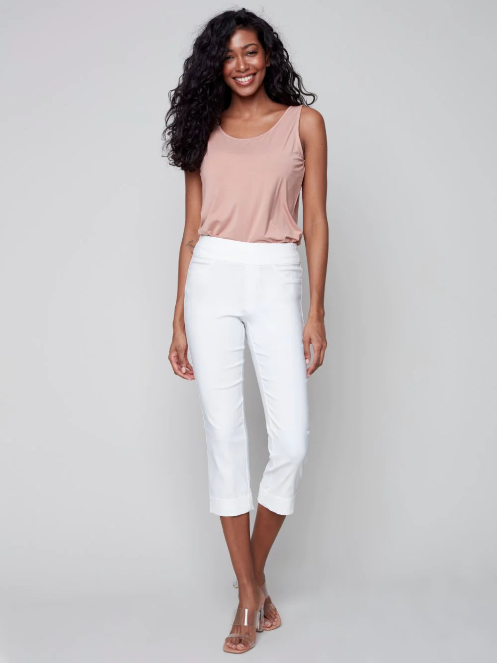 Charlie B Stretch Pull-On Capri Pant