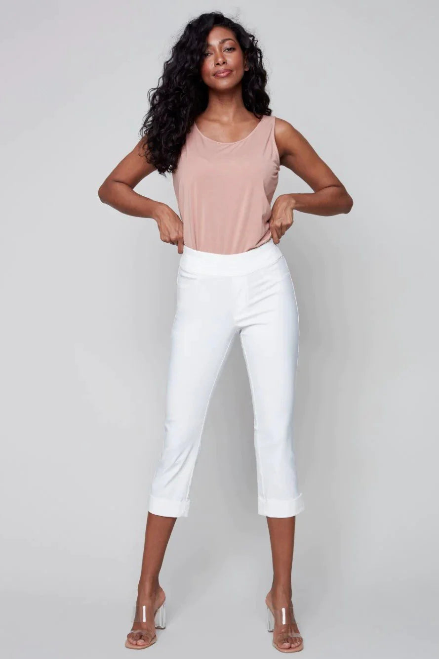 Charlie B Stretch Pull-On Capri Pant