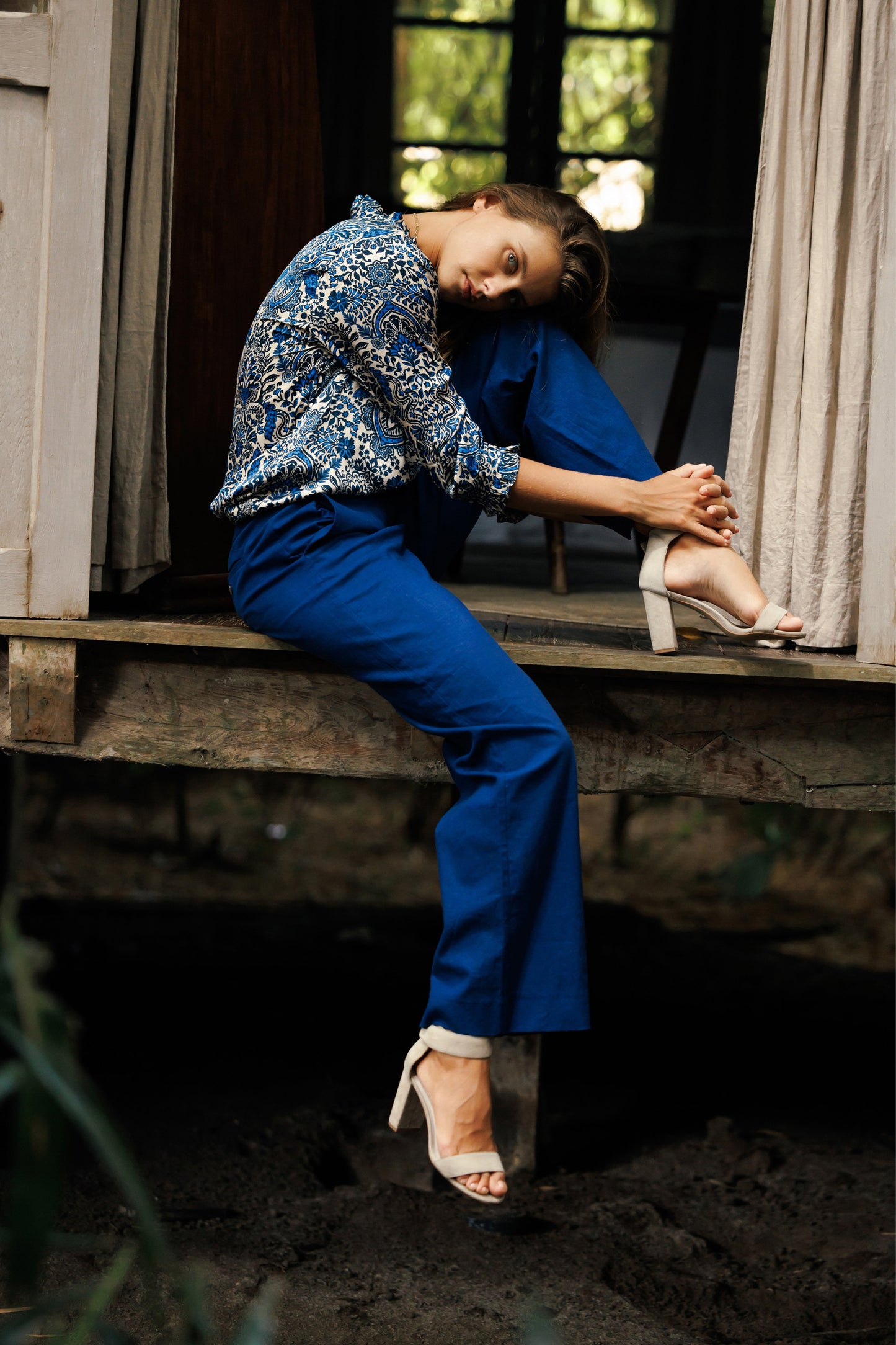 Caballero Sarah Coastal Damask Top