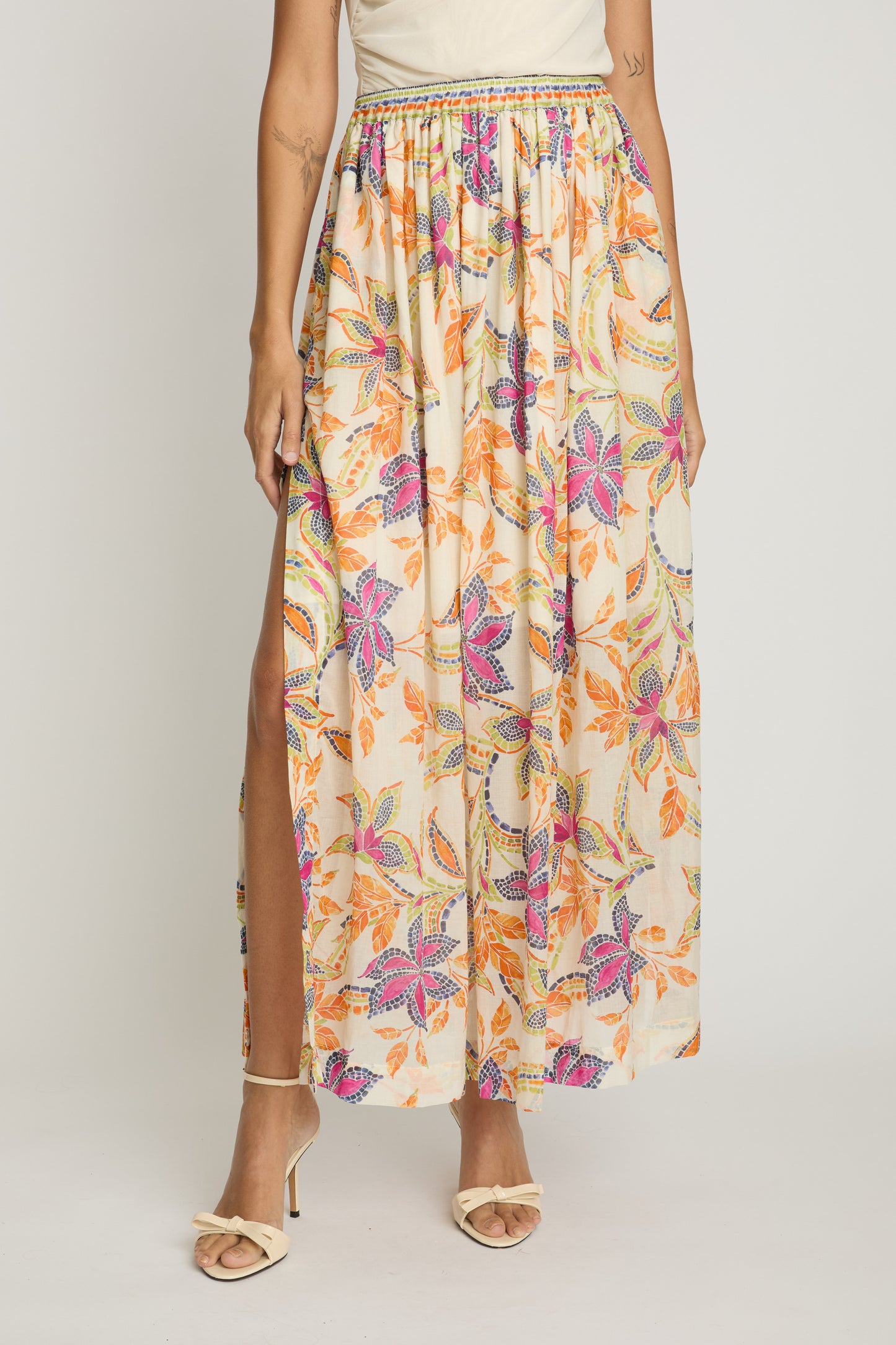Caballero Kai Skirt Stitched Flower