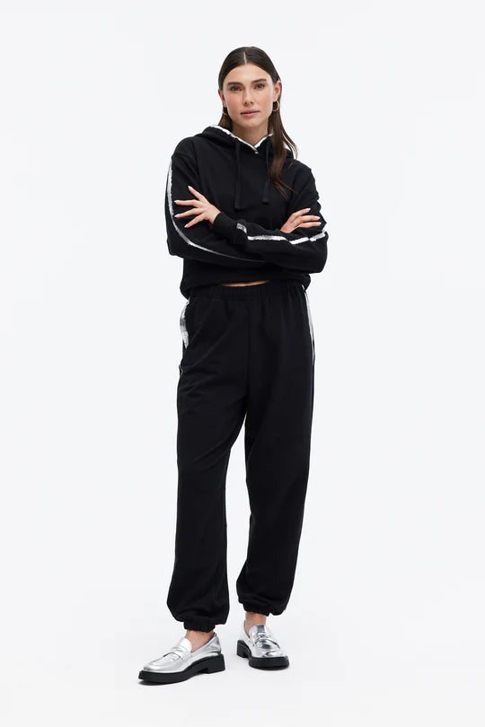 CHRLDR Molly Metallic Tipped - Crop Pullover Hoodie