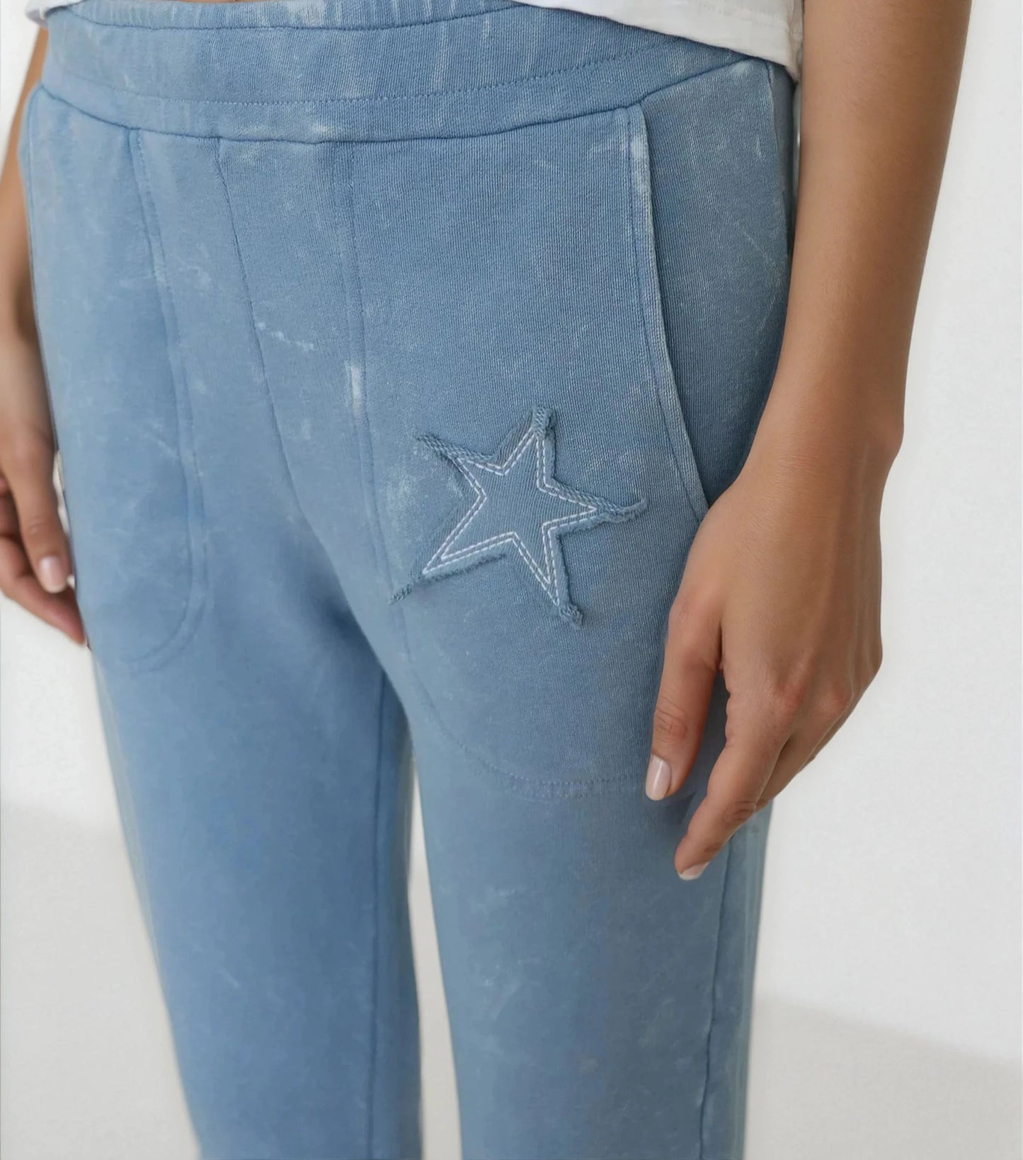 CHRLDR Starbound - Topstitch Pocket Cuff Joggers Blue